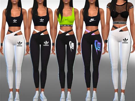 Saliwas Female Athletic Cross Leggings Mix Sims 4 Mods Clothes Sims
