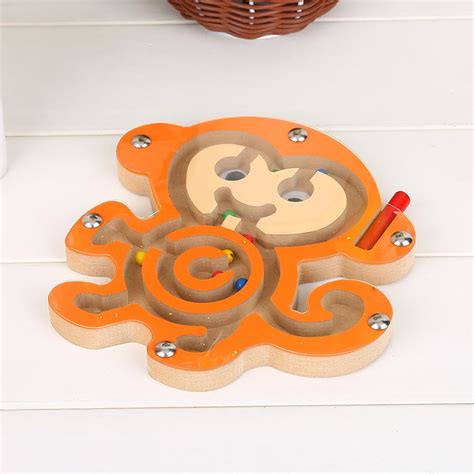 Lhcer Wooden Magnetic Maze Educational Intellectual Kids Toy Puzzle