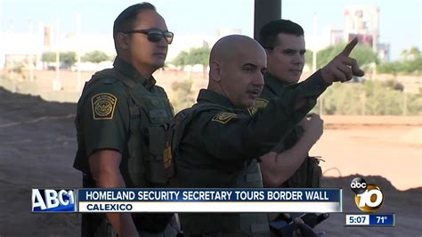 Homeland Security Secretary Tours Border Wall Youtube