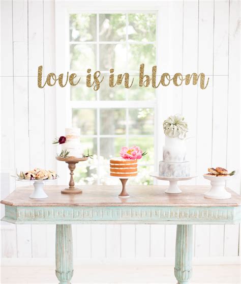 Love Is In Bloom Banner Bridal Shower Decorations Etsy