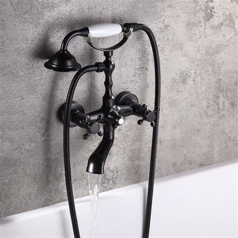 Chester Chester Retro Wall Mount Clawfoot Tub Filler With Hand Shower