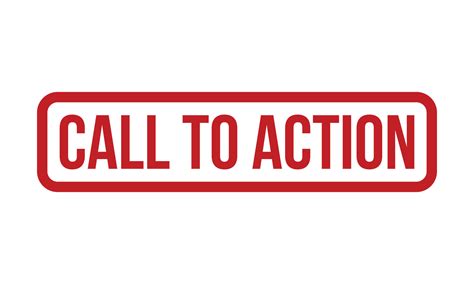 Call To Action Rubber Stamp Red Call To Action Rubber Grunge Stamp