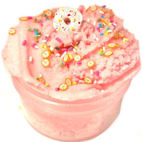 Pink Doughnut Ice Cream Slime Icee Creme Cloud Cream Etsy