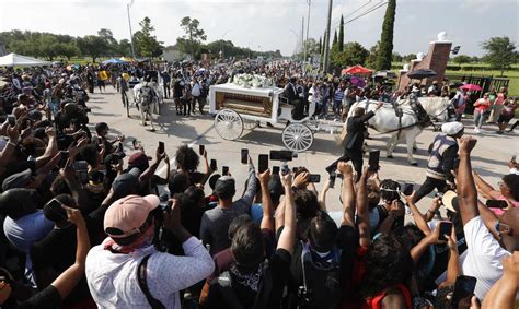 Photos Scenes From The Private Funeral Procession For George Floyd On