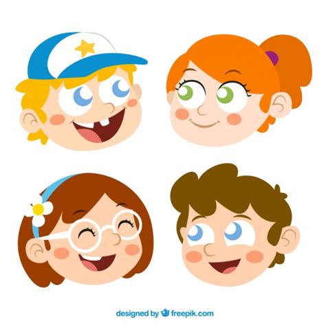 After revealing his head to take a peek, he is instantly gunned down back into the ground. Boys and girls cartoon heads | Stock Images Page | Everypixel