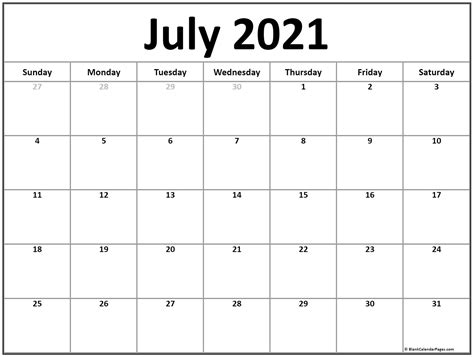 Are you looking for a free printable calendar 2021? Free 2021 Printable Calendar July Canada Monthly | Month ...