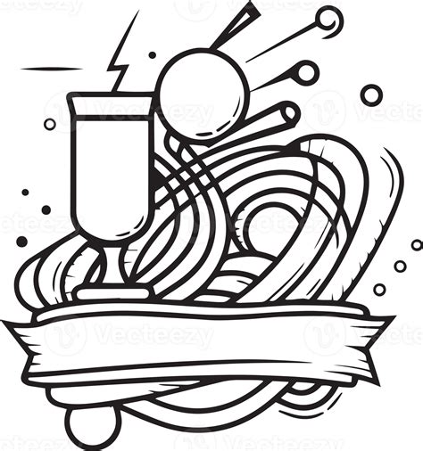 Hand Drawn vintage beer logo in flat line art style 24787150 PNG