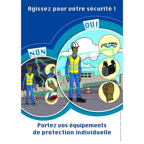 Affiche Sécurité Protection Epi 1272a Graphito Prévention