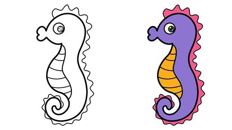 Seahorse Drawing For Kids | Free download on ClipArtMag