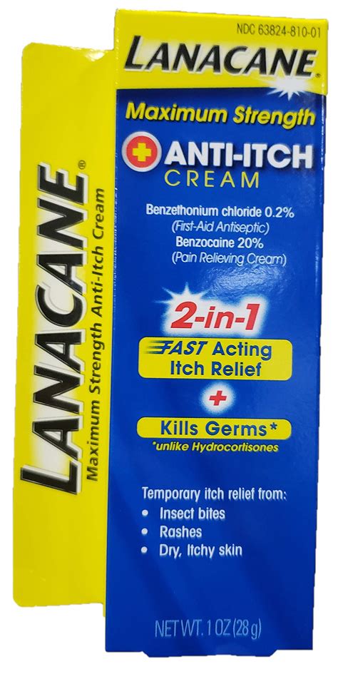 Lanacane Maximum Strength Anti Itch Cream 1 Ounce Instant Itch Relief