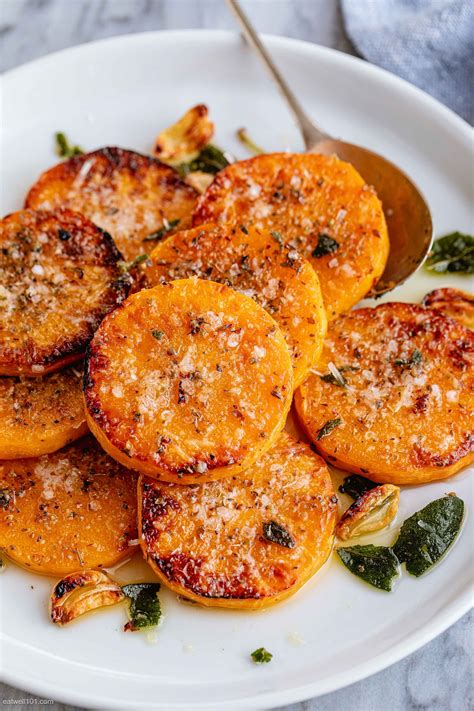 Garlic Butter Parmesan Baked Butternut Squash Butternut Squash Side