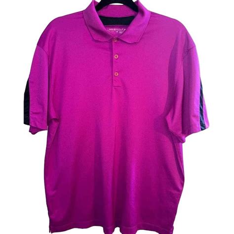 Nike Nike Golf Mens Large Purple Dri Fit Short Sleeve Polo Shirt Grailed