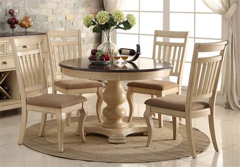 2020 popular 1 trends in home & garden, furniture, toys & hobbies, mother & kids with colored dining chairs and 1. 5 pcs Elegant Dining Round Table Set Antique Cream Cherry ...