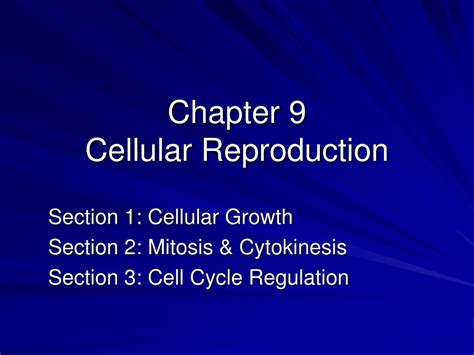 Ppt Chapter 9 Cellular Reproduction Powerpoint Presentation Free