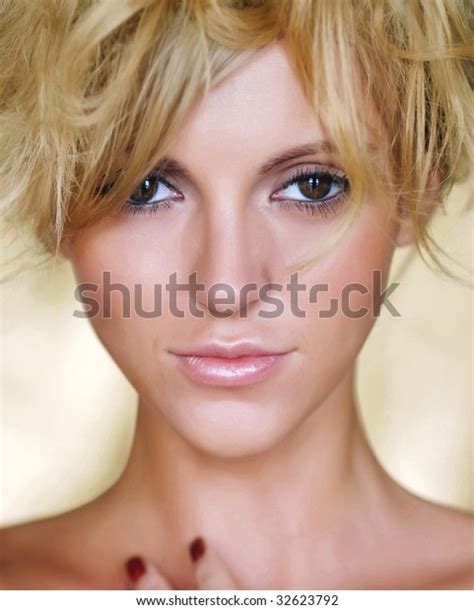 Gold Portrait Naked Woman Light Hair Stock Photo Shutterstock