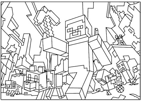 Minecraft World Coloring Pages At Free Printable