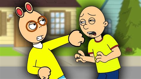 Arthur Punches Caillou In The Face Grounded Youtube