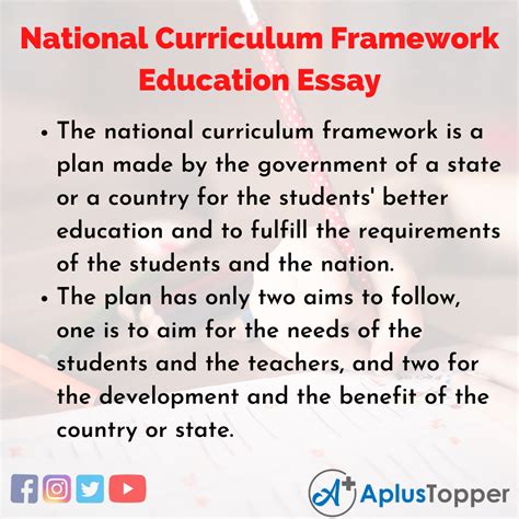 National Curriculum Framework Education Essay Essay On National