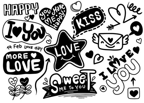 Love Doodles Background 19850739 Vector Art At Vecteezy