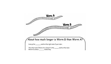 measuring worms worksheet