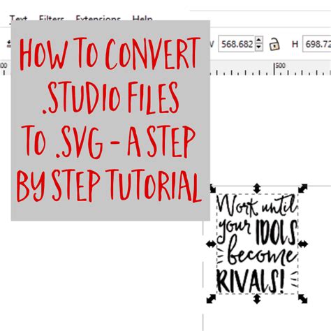 How To Convert Studio Or Studio3 To Svg From Silhouette Studio