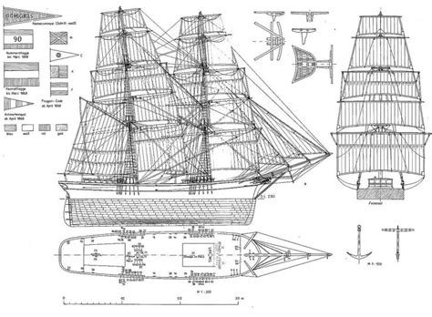 An Old Sailing Ship With Plans For It
