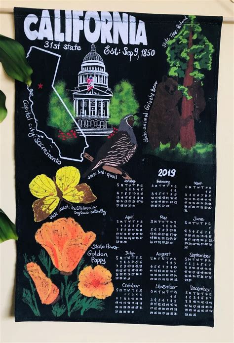 California 2019 Calendar 2019 Calendar Calendar California