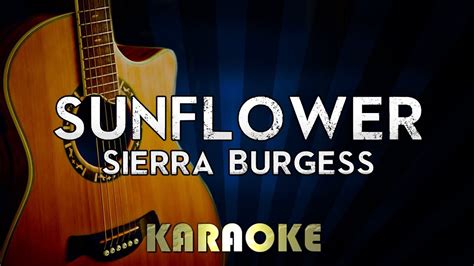 Sunflower Sierra Burgess Acoustic Guitar Karaoke Instrumental Youtube