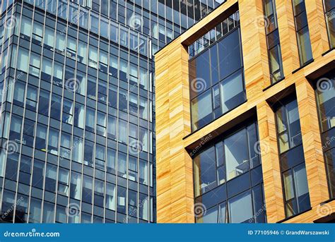 Modern Office Building With Facade Of Glass Stock Photo Image Of