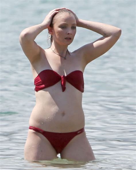 Elisabeth Harnois In Red Bikini At The Beach May CelebMafia