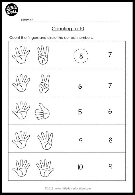 Pre K Numbers 1 To 10 Worksheets And Activities Kindergarten Math