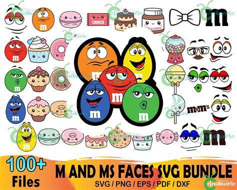 100 M And Ms Faces Svg Bundle M And M Svg Mm Logo Svg Bundle99