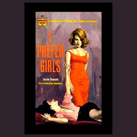 I Prefer Girls Flat Card Mini Poster Vintage Lesbian Pulp Art Etsy In