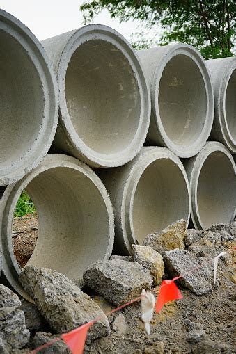 Concrete Water Pipes Stacked Stock Photo Download Image Now Istock