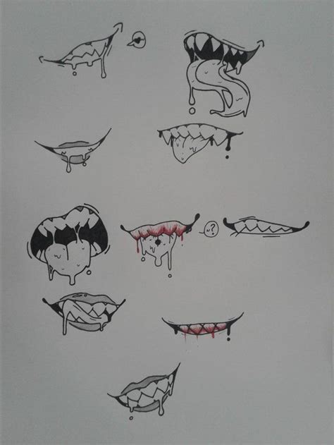 my 3rd installment of mouths for you lovely folks~ u wouldmakeamemeoutofit demon drawings