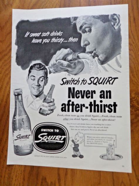 1952 Squirt Soda Ad Guys Switch To Squirt Ebay