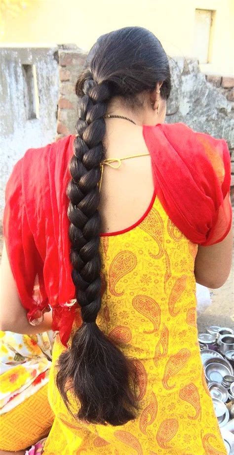 Thick Beautiful Braid In 2020 Long Indian Hair Indian Long Hair