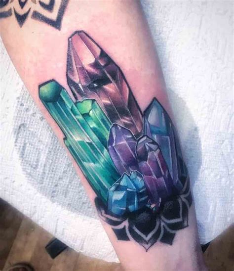 28 Of The Finest Crystal Tattoos Crystal Tattoo Tattoos Boho Tattoos