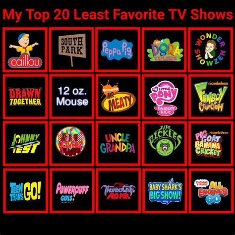 My Top 20 Least Favorite Tv Shows By Peytonauz9 On Deviantart