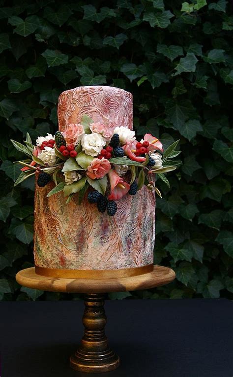 Series of flowering, fruiting, and finally seed development and maturity. Flowers and fruits - cake by Katarzynka - CakesDecor