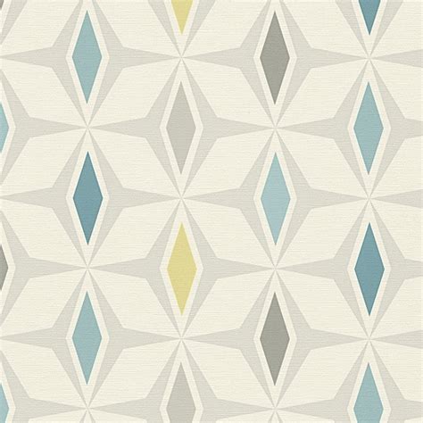 As Creation Geometric Diamond Pattern Wallpaper Retro 60s Motif