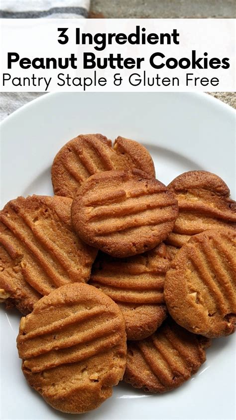 Cookies with no flour, sugar, or butter? 3 Ingredient Peanut Butter Cookies (No Flour, Gluten Free, Low Sodium) | Recipe in 2020 | Peanut ...