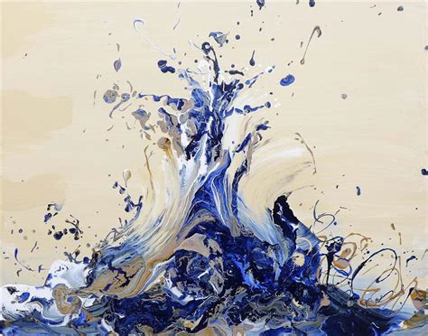Buy Original Art By Piero Manrique Acrylic Painting Blue Splash At