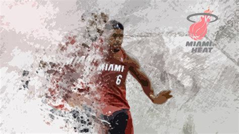 Miami Heat Lebron James Painting Basketball Hd Sports Wallpapers Hd