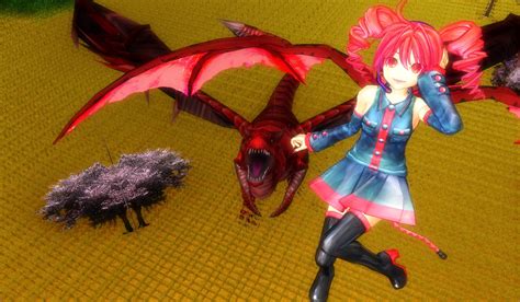 Mmd Teto Kasane With A Dragon By Miku Nyan02 On Deviantart