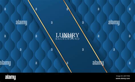 Luxury Golden Line Background Blue Shades In 3d Abstract Style Modern