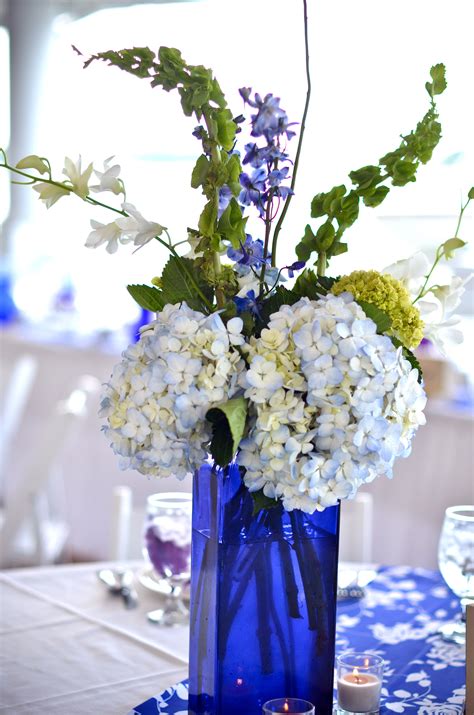 Pin By Laura Harvey On So Cute Blue Centerpieces Blue Wedding