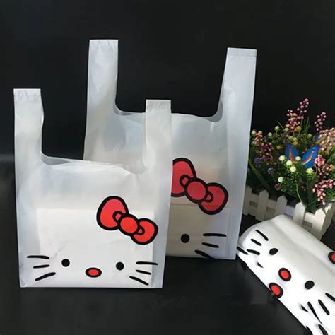 100pcslot Three Sizes Bag For Shopping Plastic Packaging Bags With