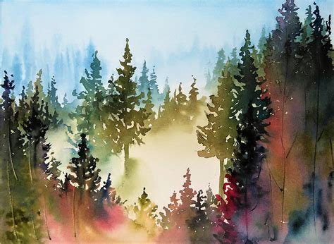 Live Misty Mountains In Watercolor 1230pm Et Today Watercolor