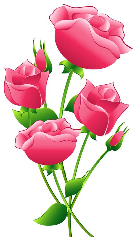 Pink Roses Transparent Png Clip Art Image Рисунки роз Цветочное